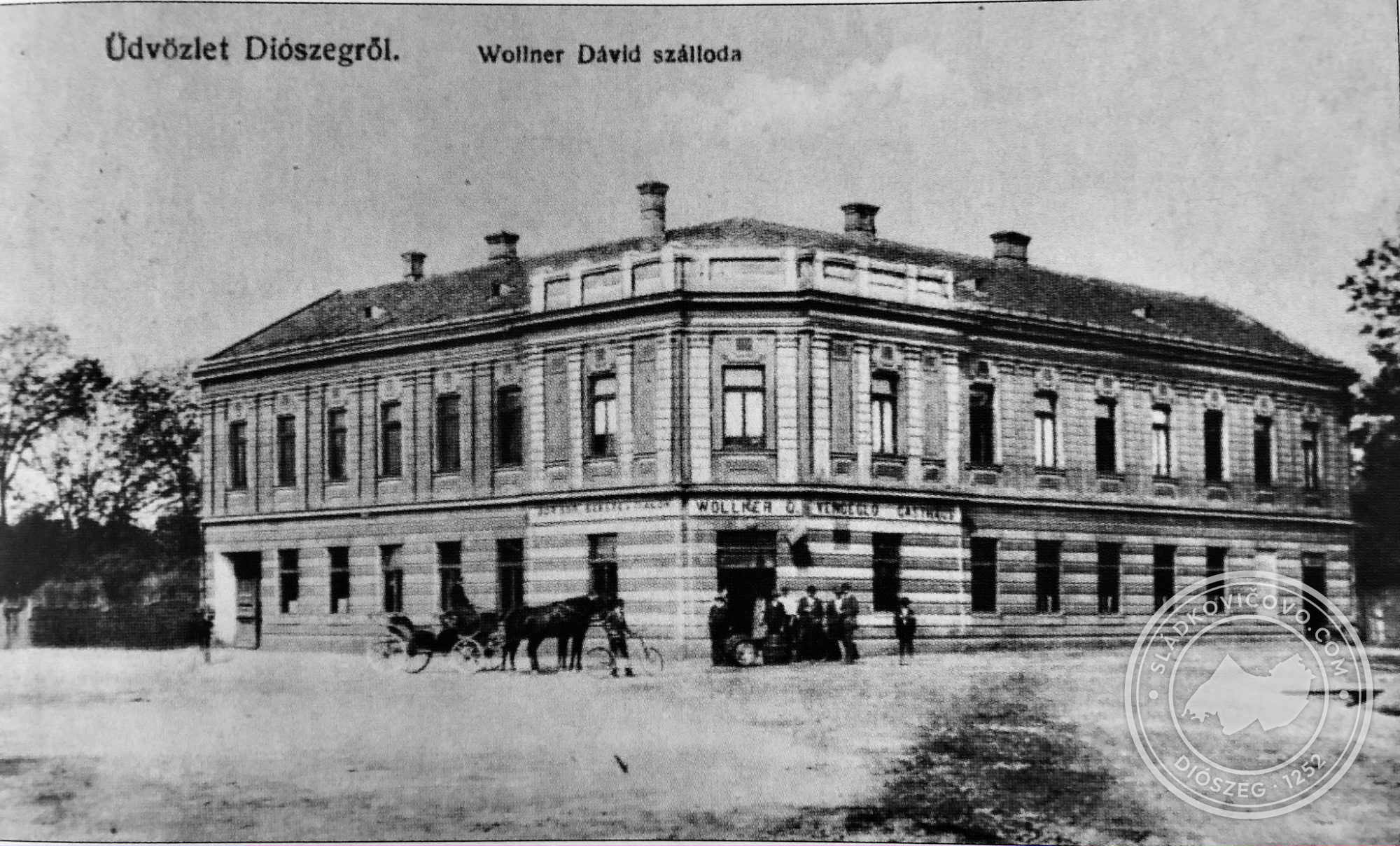Dávid Wollner háza, amely szállodaként, vendéglőként, valamint sör- és szódavíz-nagykereskedésként szolgált.