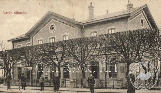 Železničná stanica Diószeg v roku 1906.