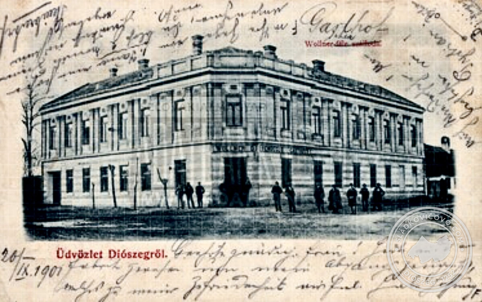 Hotel Wollner na pohľadnici, odoslanej s dátumom 20.septembra 1901.