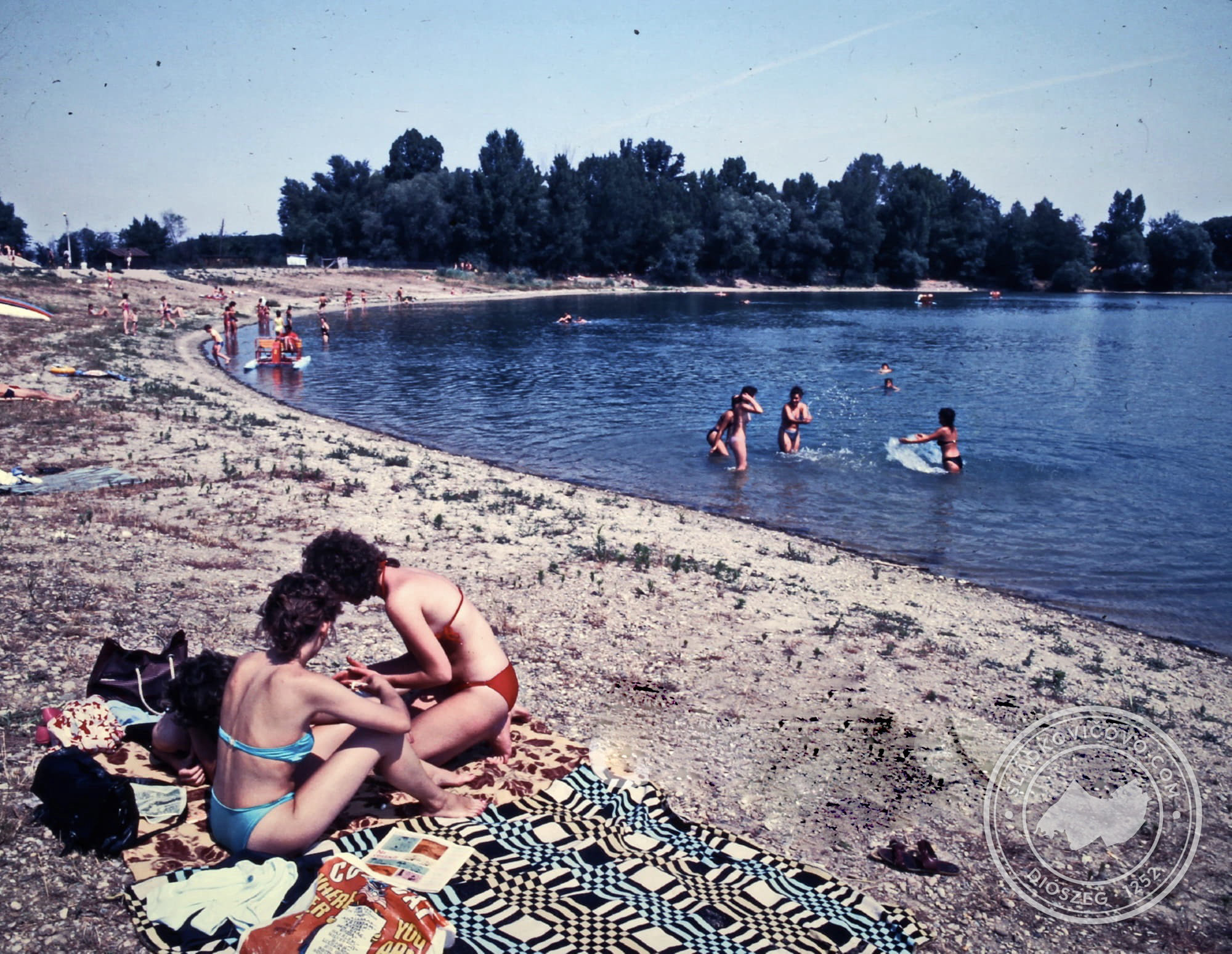 A "Kövecses" tó a Vince-erdő területén egy 1985-ös fényképen.