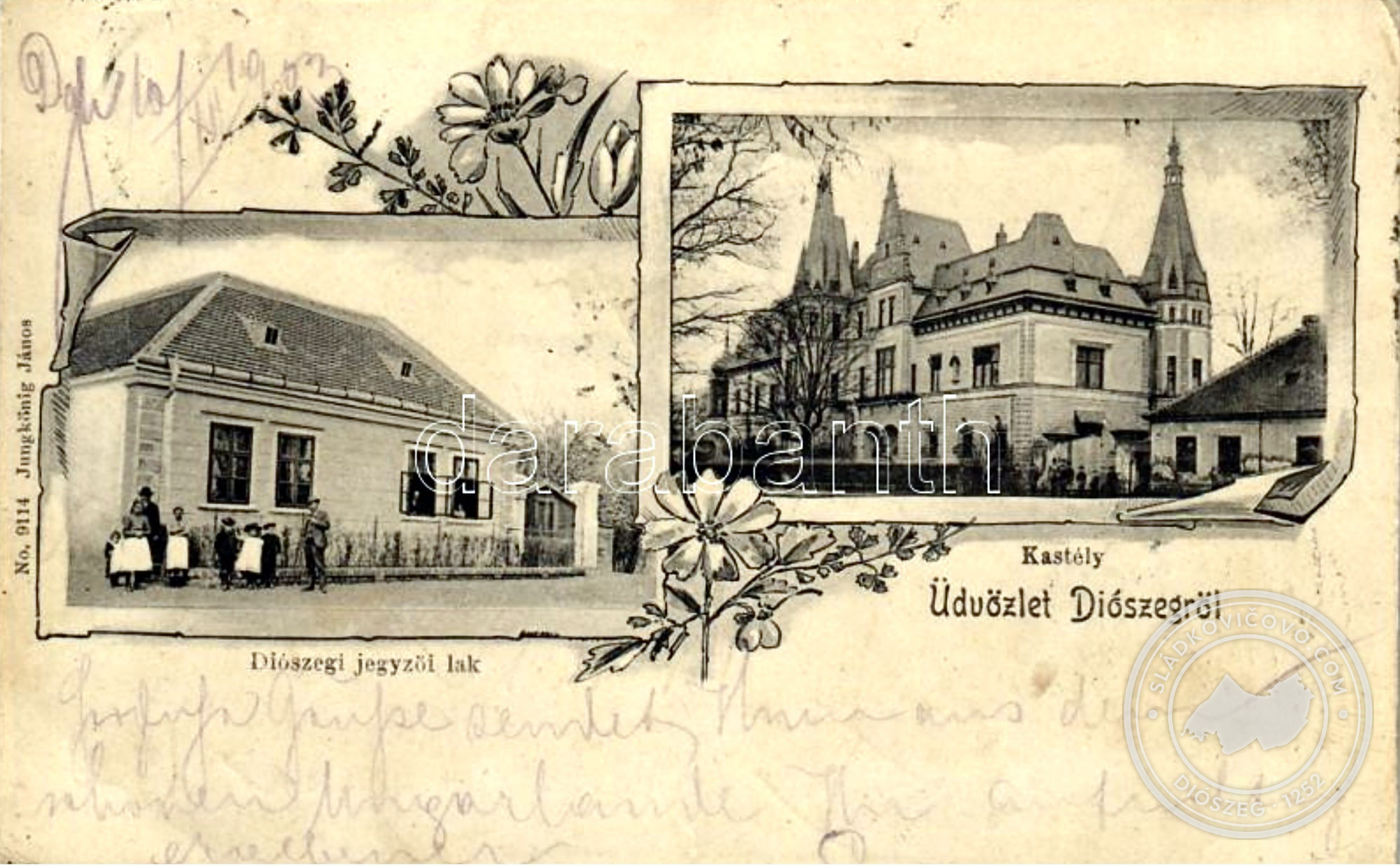 Pohľadnica, ktorá prešla poštou v roku 1903.